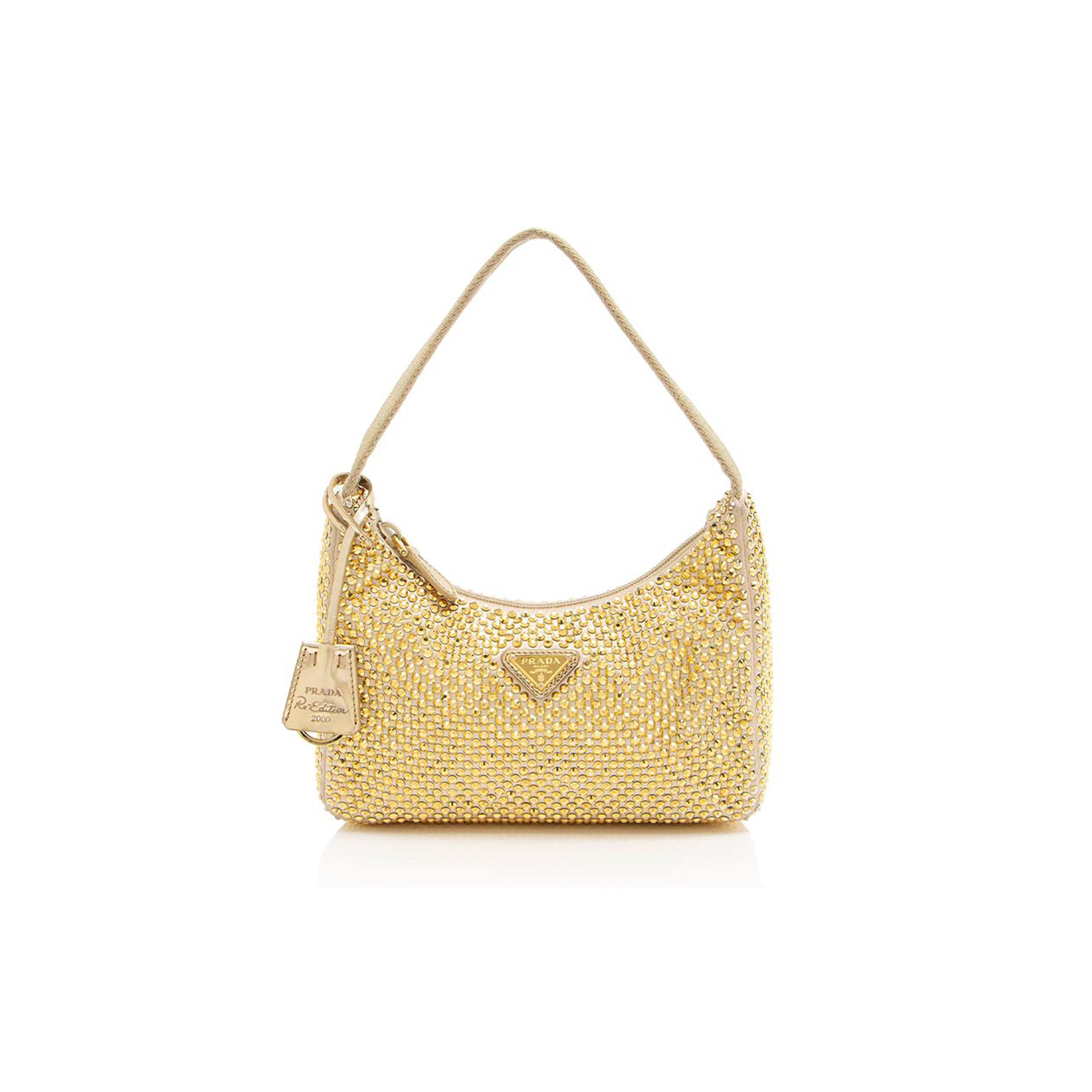 P*A*A SATIN CRYSTAL RE-EDITION 2000 MINI BAG 1BC515 (22*17*6cm)
